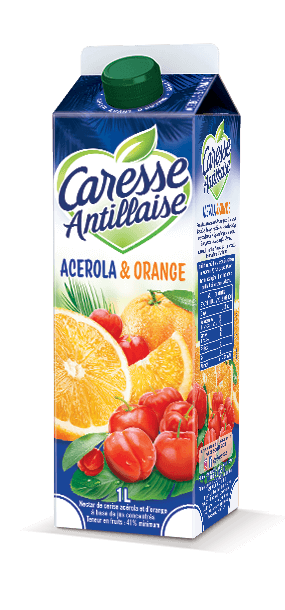 Jus de fruits Acerola & Orange / Jus acerola & orange - Caresse Antillaise, jus de fruits , compotes et sorbets