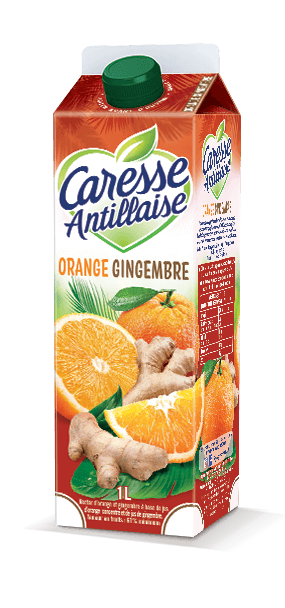 Jus de fruits Orange Gingembre / Jus d'orange et de gingembre - Caresse Antillaise, jus de fruits , compotes et sorbets