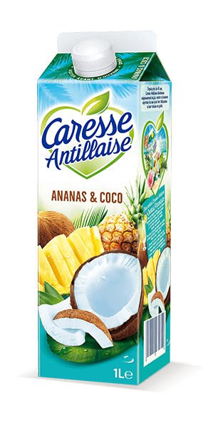 Jus de fruits Ananas & Coco / Jus ananas et coco - Caresse Antillaise, jus de fruits , compotes et sorbets