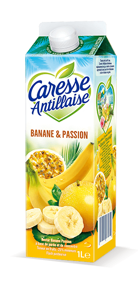 Jus de fruits Banane & Passion / Jus banane & passion - Caresse Antillaise, jus de fruits , compotes et sorbets