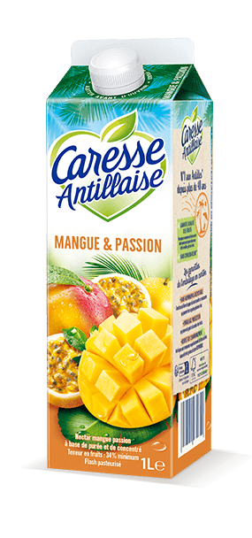 Jus de fruits Mangue & Passion / Jus mangue & passion - Caresse Antillaise, jus de fruits , compotes et sorbets